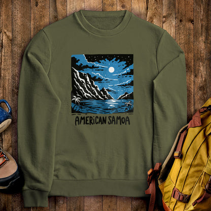 American Samoa at Night Crewneck Sweatshirt