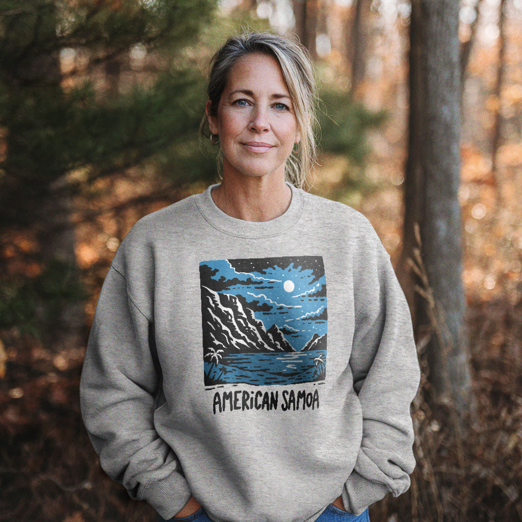 American Samoa at Night Crewneck Sweatshirt