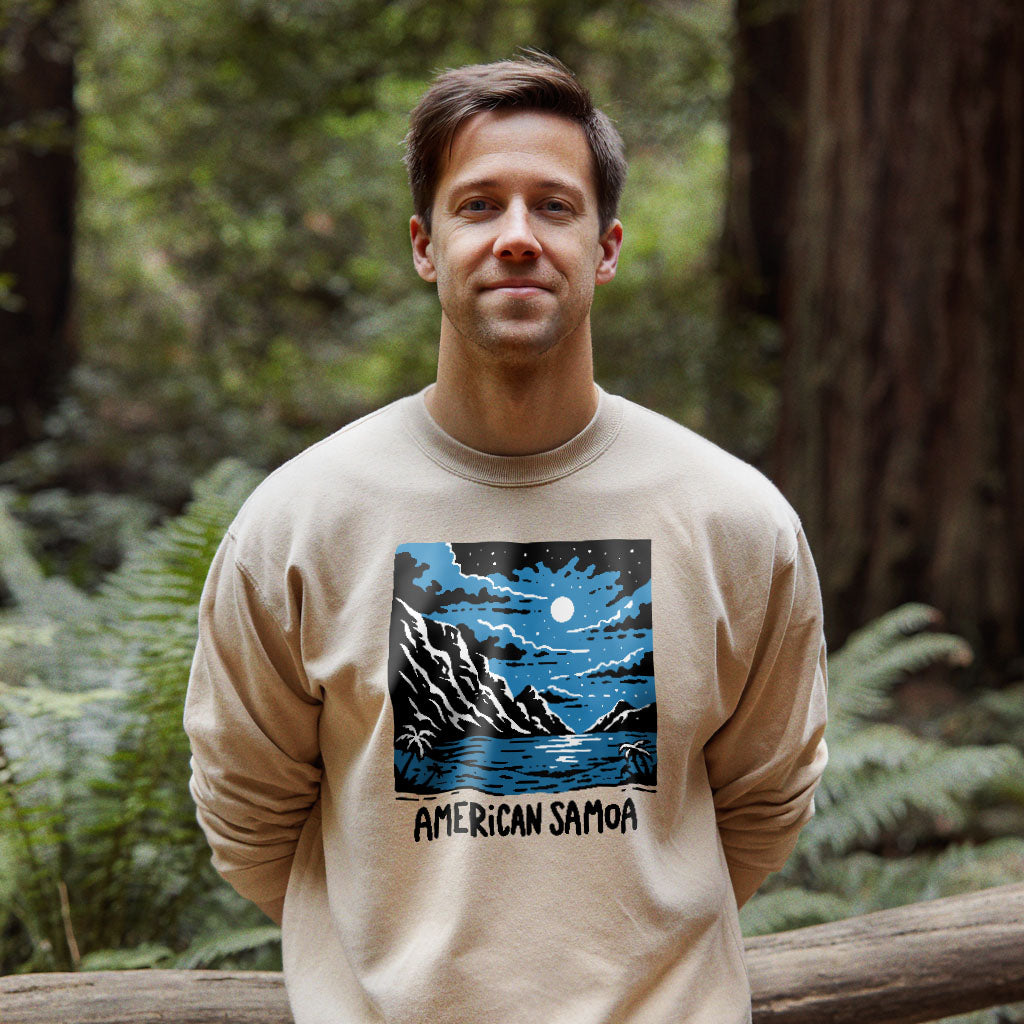 American Samoa at Night Crewneck Sweatshirt
