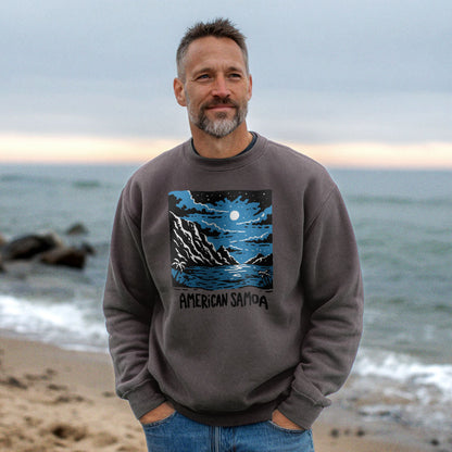 American Samoa at Night Crewneck Sweatshirt