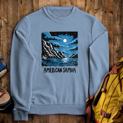 American Samoa at Night Crewneck Sweatshirt