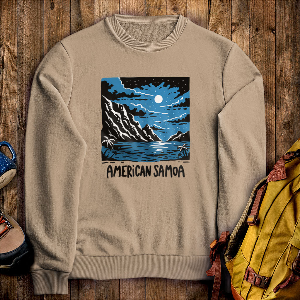 American Samoa at Night Crewneck Sweatshirt