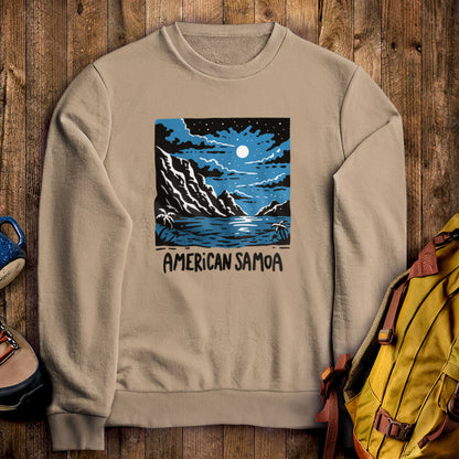 American Samoa at Night Crewneck Sweatshirt