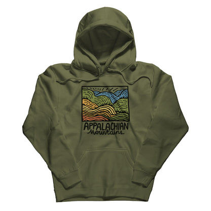 Appalachian Mountains Hoodie Adventure and Outdoors Themed Hoodie