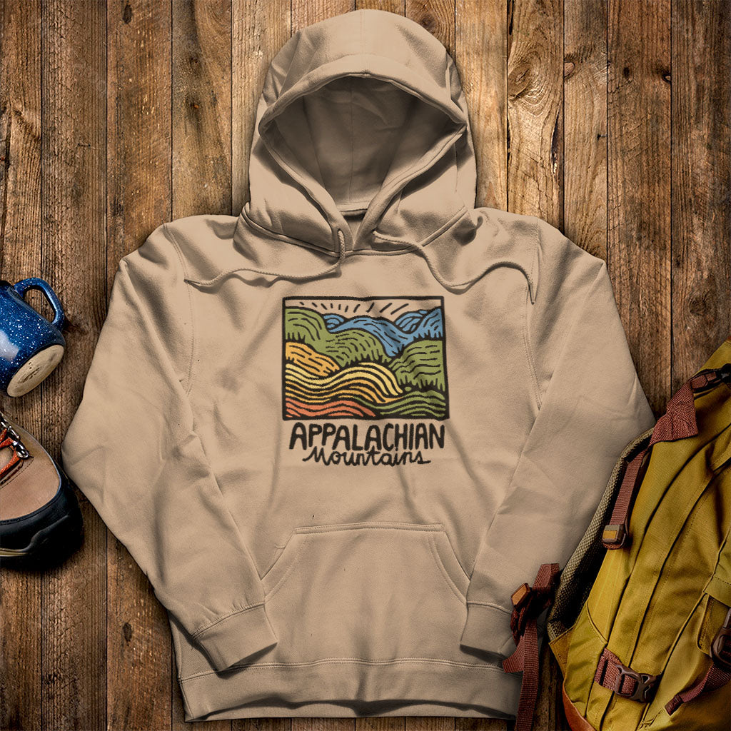 Appalachian Mountains Hoodie Sand Adventure and Outdoors Themed Hoodie