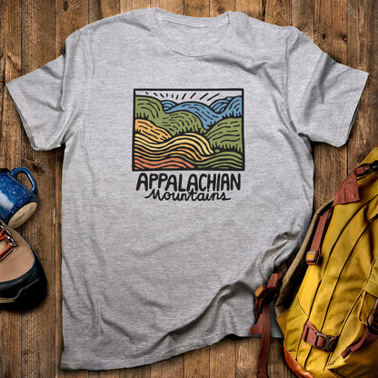 Appalachian Mountains T-Shirt Sport Grey Adventure and Outdoors Themed T-Shirt