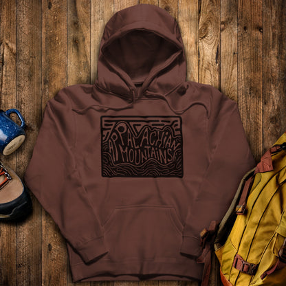 Appalachian Mountains Hoodie Cocoa Adventure and Outdoors Themed Hoodie