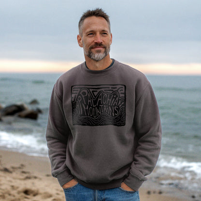 Appalachian Mountains Crewneck Sweatshirt Adventure and Outdoors Themed Sweatshirt