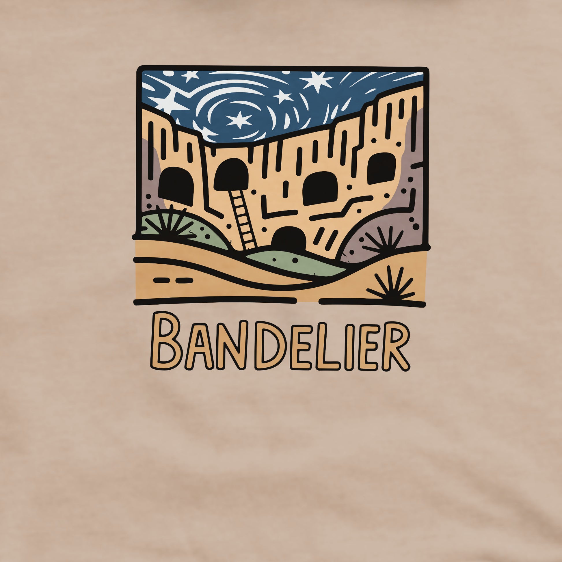 Bandelier National Monument Crewneck Sweatshirt Adventure and Outdoors Themed Sweatshirt