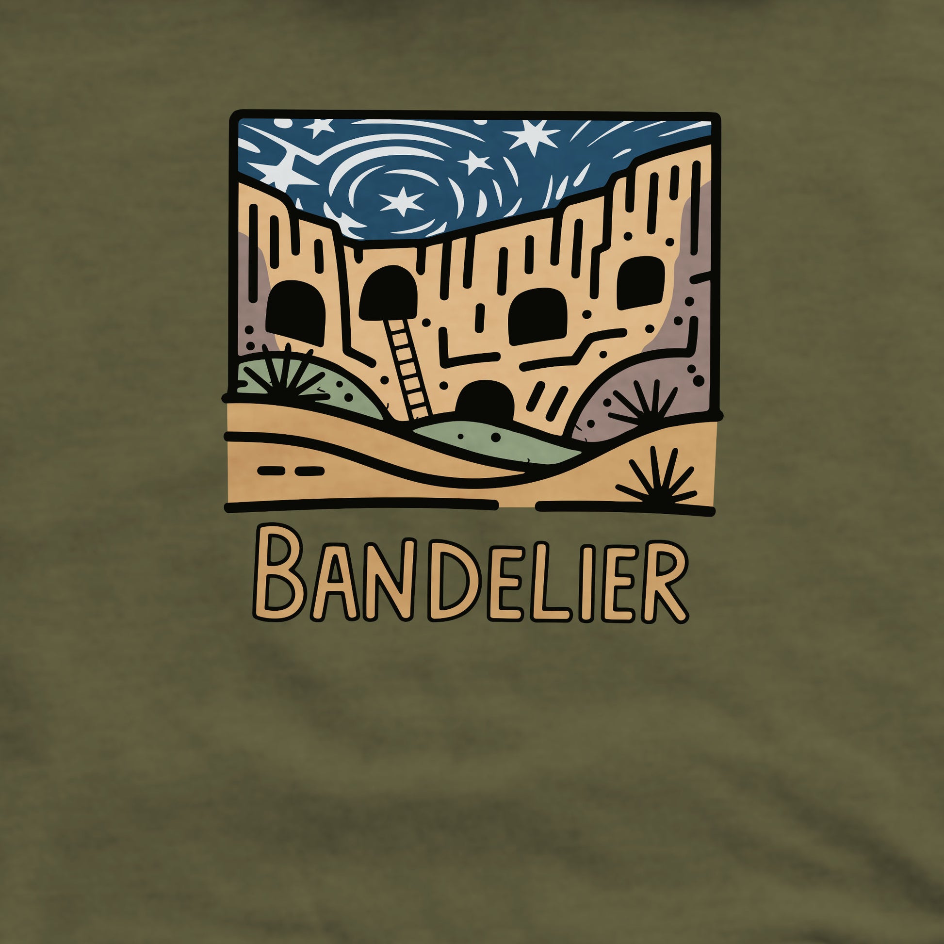 Bandelier National Monument Crewneck Sweatshirt Adventure and Outdoors Themed Sweatshirt