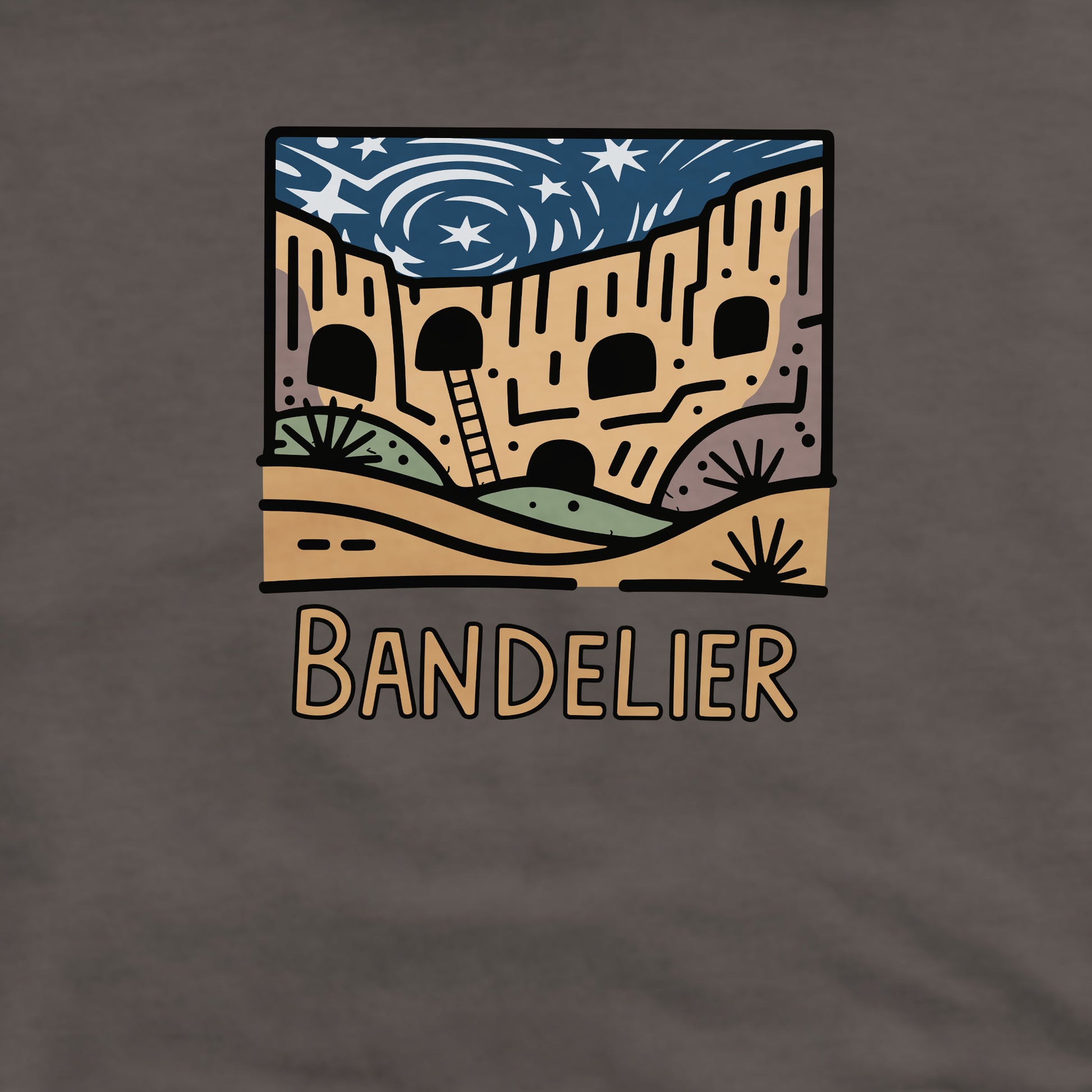 Bandelier National Monument Crewneck Sweatshirt Adventure and Outdoors Themed Sweatshirt