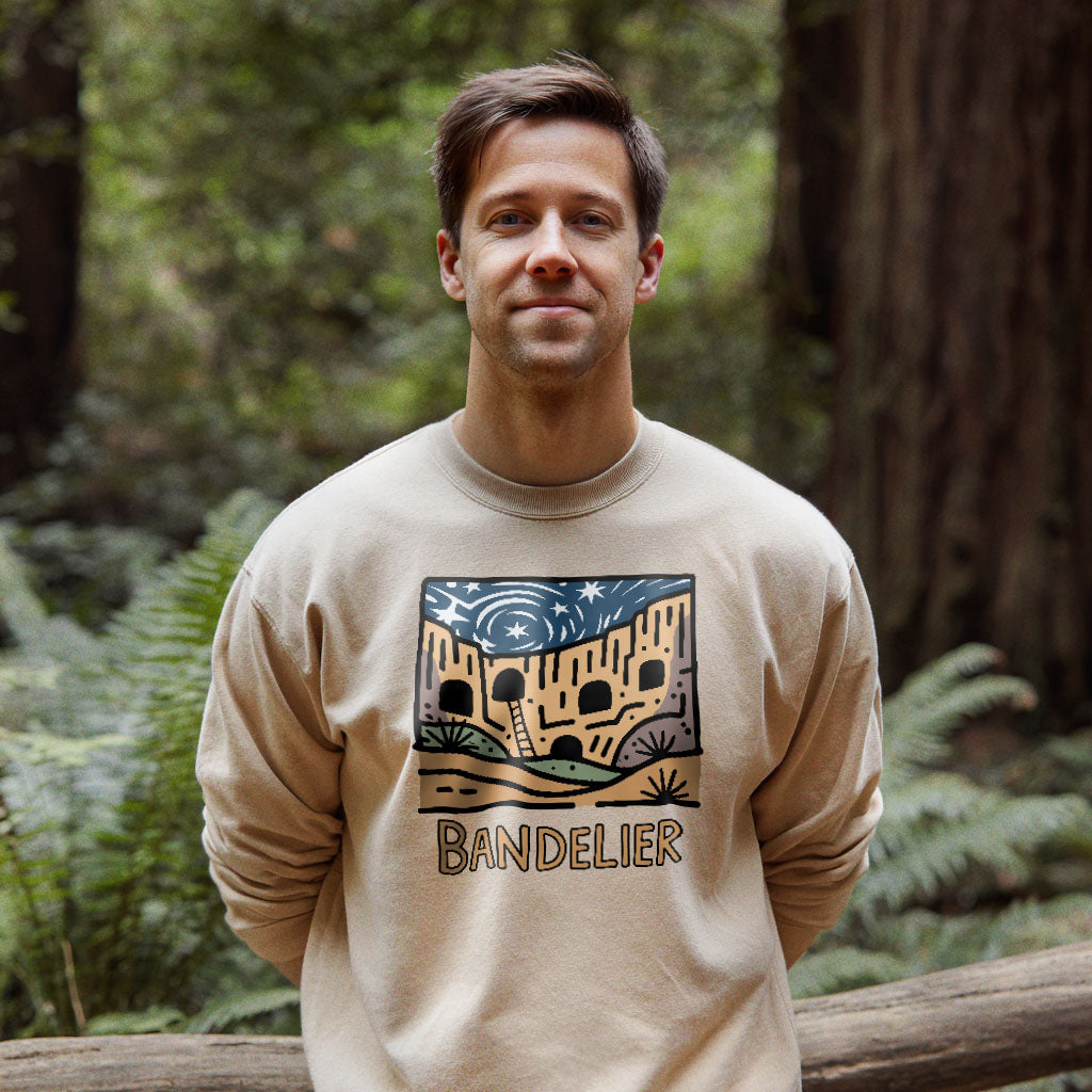 Bandelier National Monument Crewneck Sweatshirt Adventure and Outdoors Themed Sweatshirt