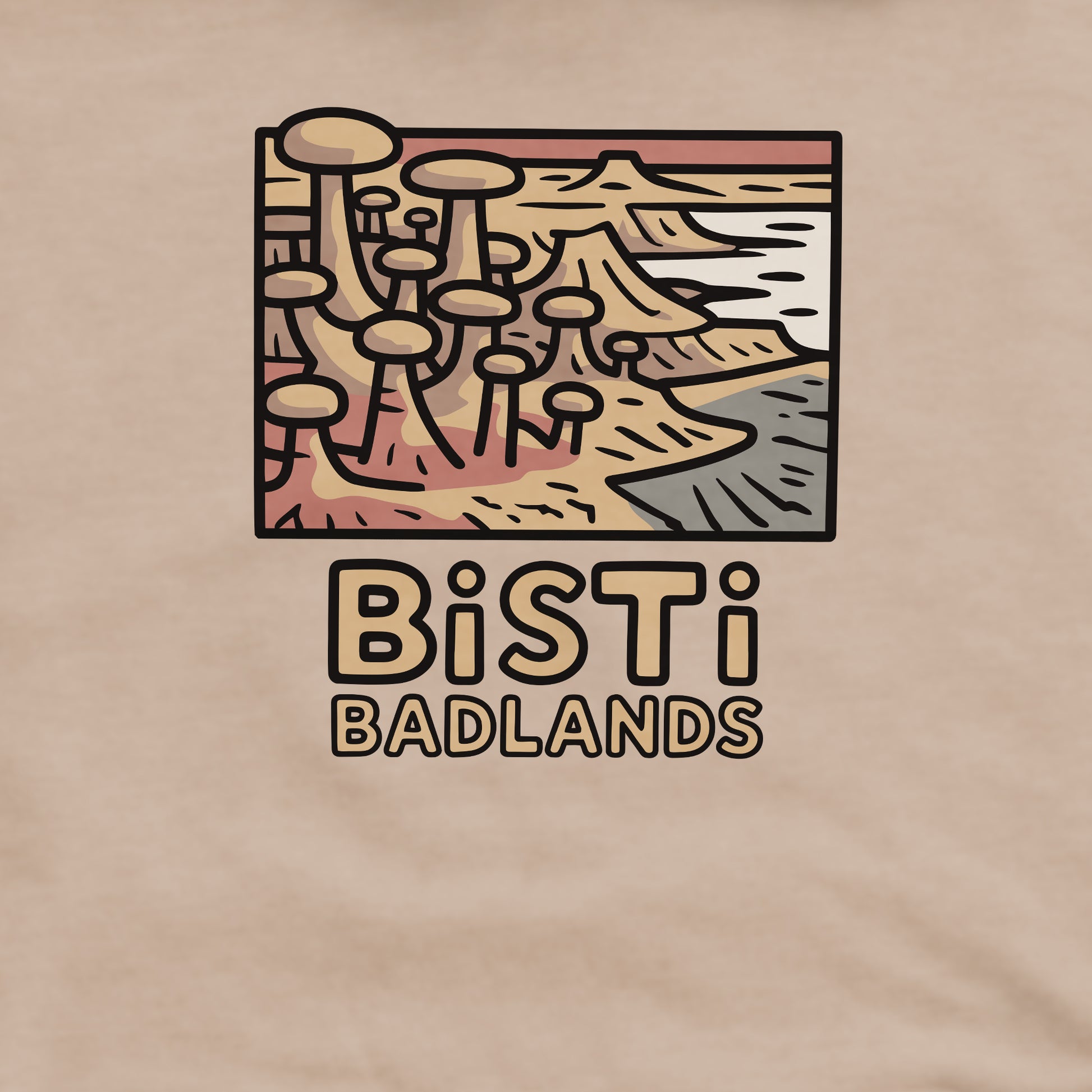 Bisti Badlands Crewneck Sweatshirt Adventure and Outdoors Themed Sweatshirt