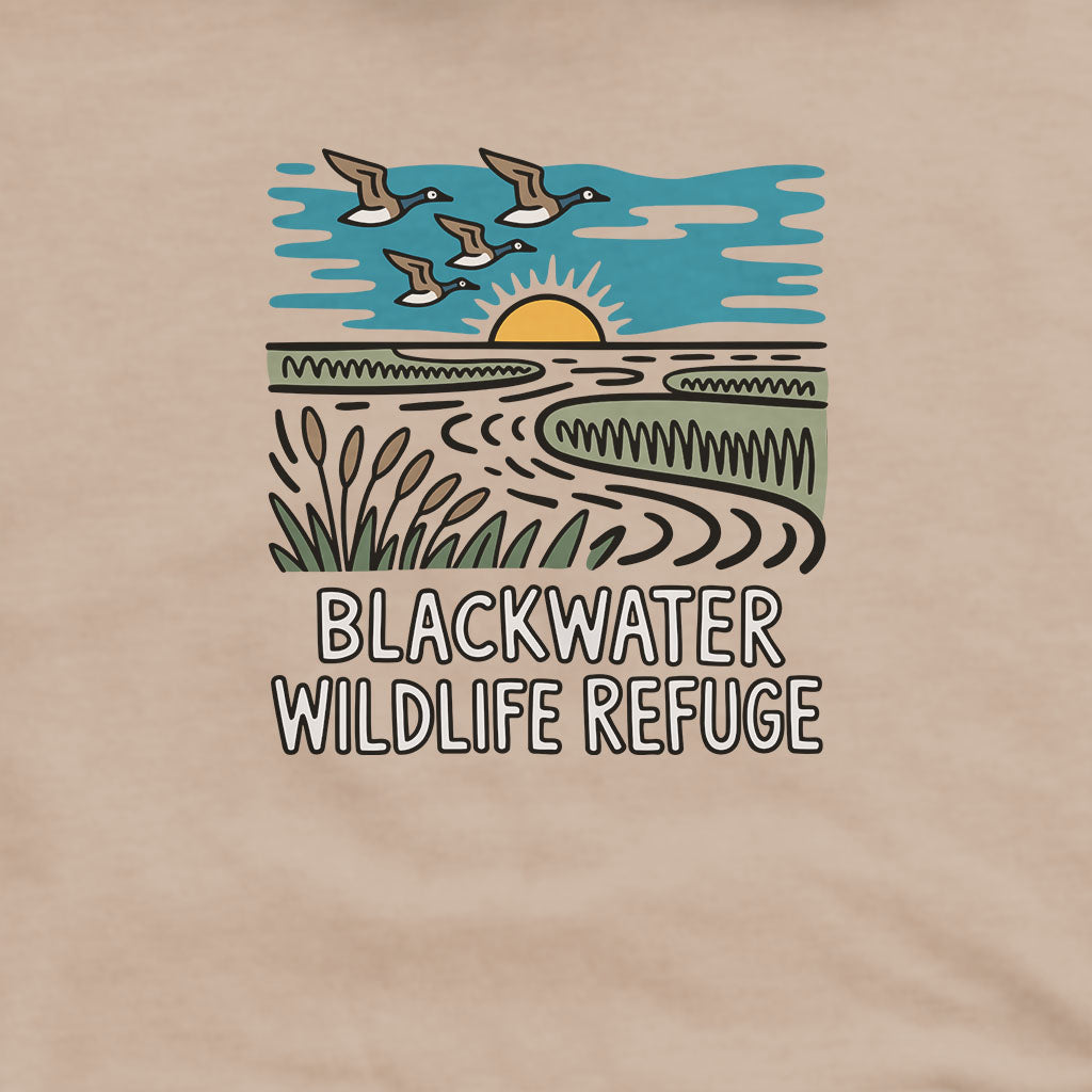 Blackwater National Wildlife Refuge Geese Hoodie Adventure and Outdoors Themed Hoodie