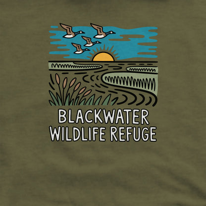 Blackwater National Wildlife Refuge Geese Crewneck Sweatshirt Adventure and Outdoors Themed Sweatshirt