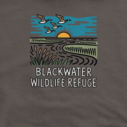 Blackwater National Wildlife Refuge Geese Crewneck Sweatshirt Adventure and Outdoors Themed Sweatshirt