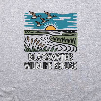 Blackwater National Wildlife Refuge Geese Crewneck Sweatshirt Adventure and Outdoors Themed Sweatshirt