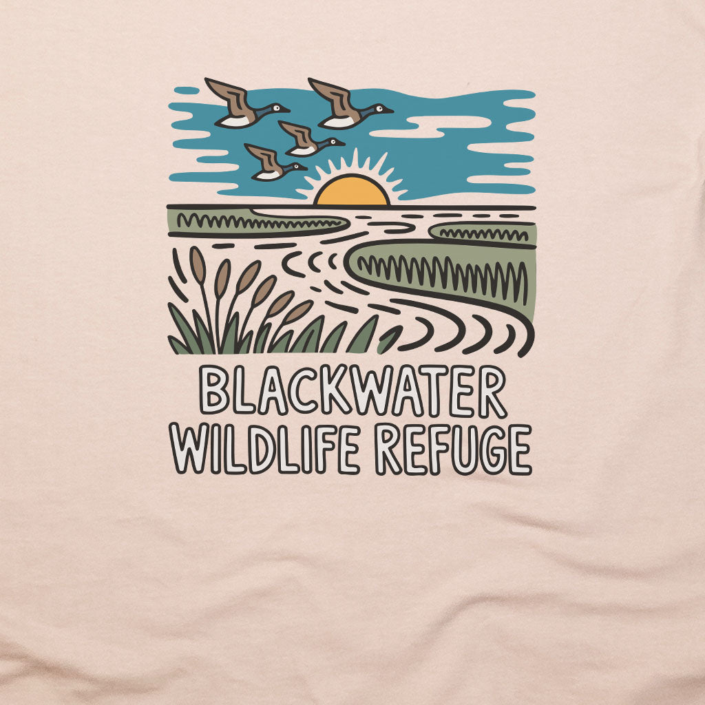 Blackwater National Wildlife Refuge Geese T-Shirt Adventure and Outdoors Themed T-Shirt