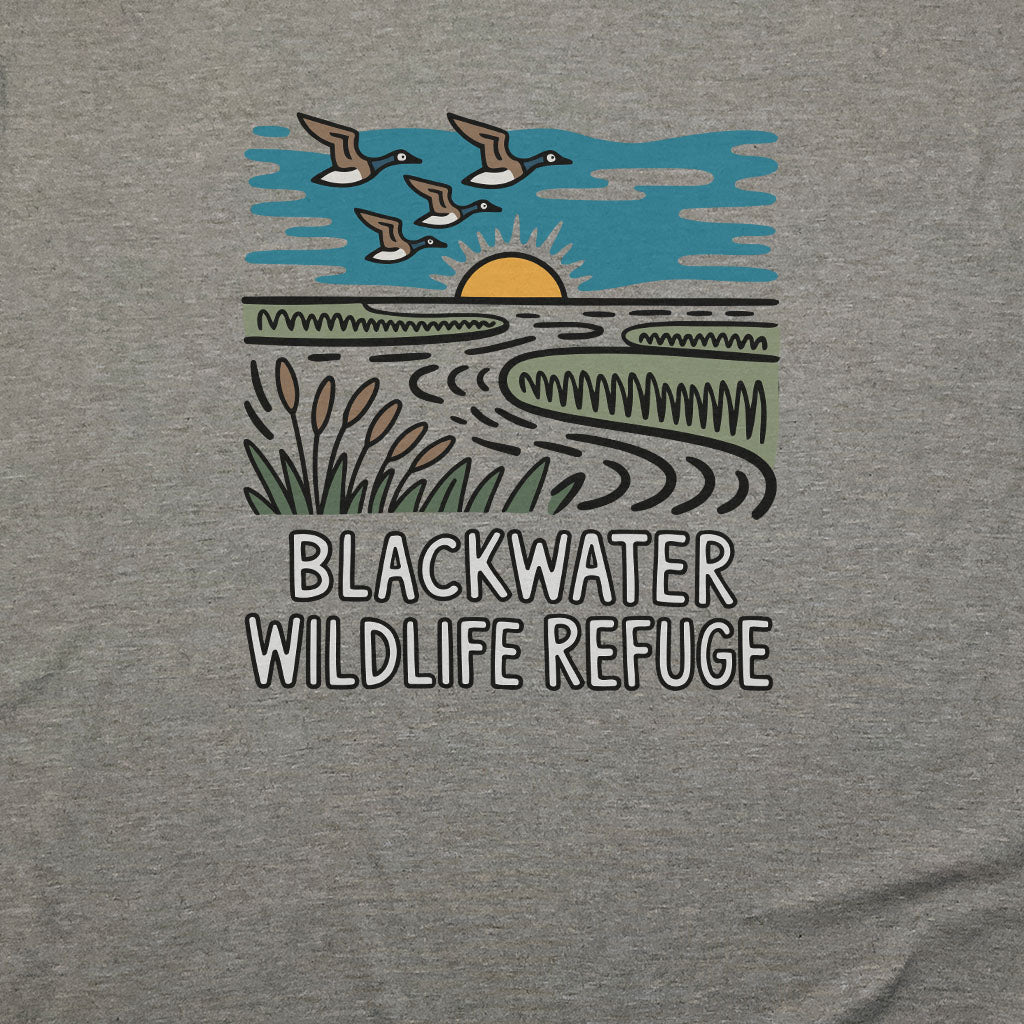 Blackwater National Wildlife Refuge Geese T-Shirt Adventure and Outdoors Themed T-Shirt