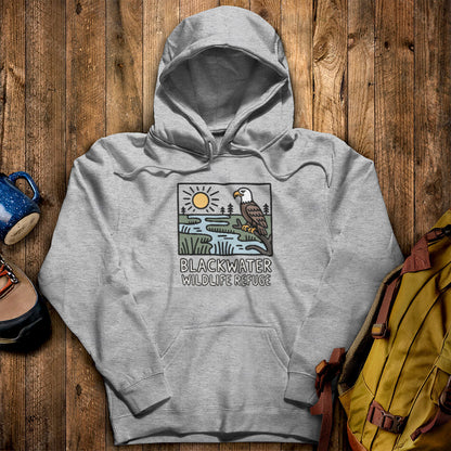 Blackwater National Wildlife Refuge Eagle Hoodie Sport Grey Adventure and Outdoors Themed Hoodie