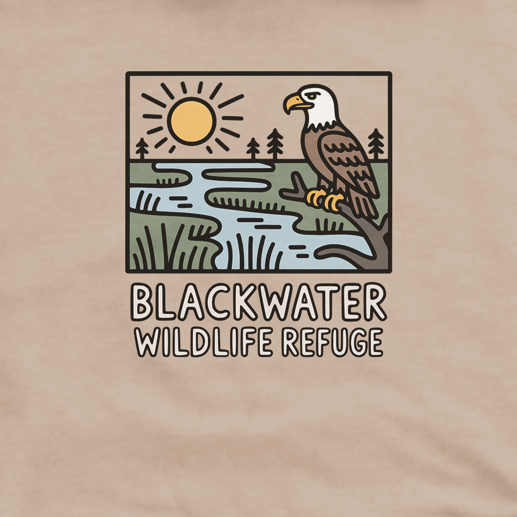 Blackwater National Wildlife Refuge Eagle Hoodie Adventure and Outdoors Themed Hoodie