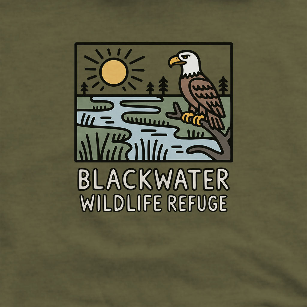 Blackwater National Wildlife Refuge Eagle Hoodie Adventure and Outdoors Themed Hoodie