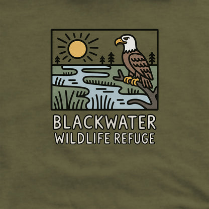 Blackwater National Wildlife Refuge Eagle Hoodie Adventure and Outdoors Themed Hoodie