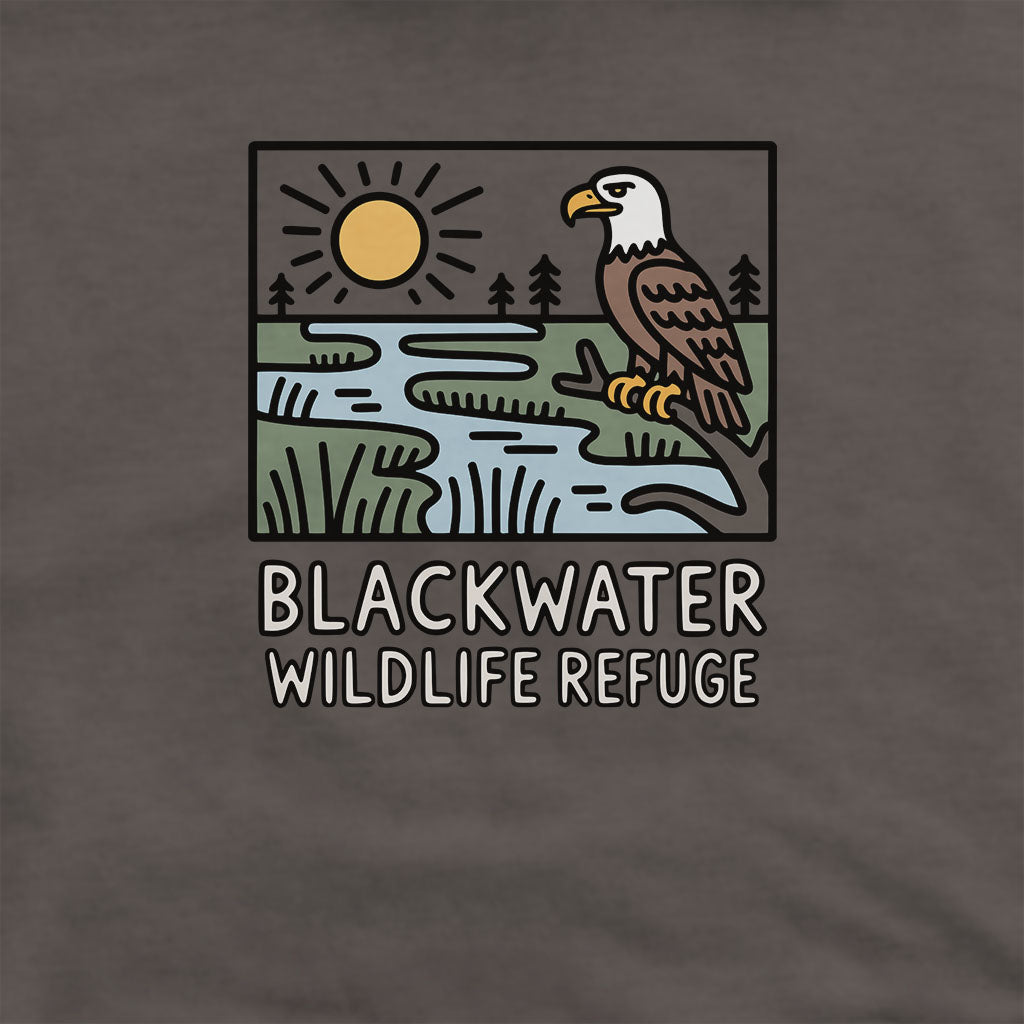 Blackwater National Wildlife Refuge Eagle Hoodie Adventure and Outdoors Themed Hoodie