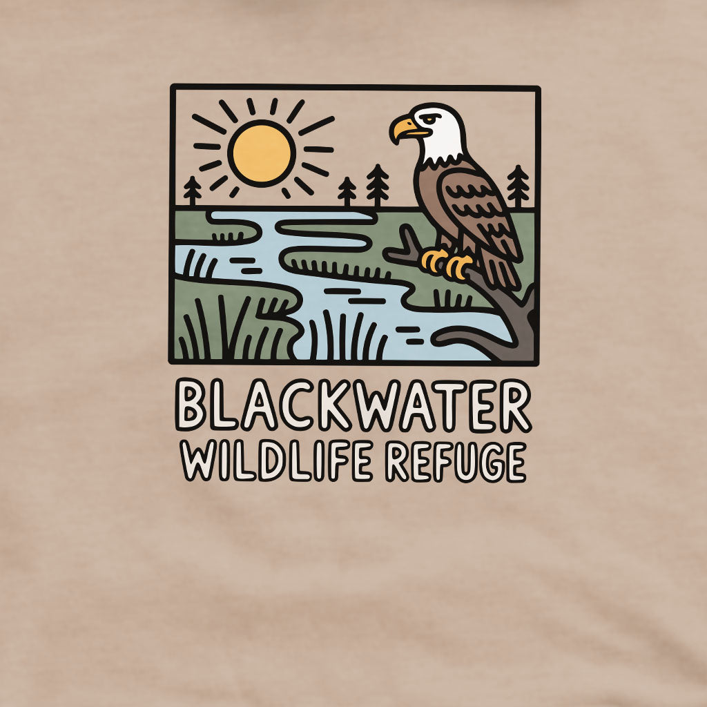 Blackwater National Wildlife Refuge Eagle Crewneck Sweatshirt Adventure and Outdoors Themed Sweatshirt