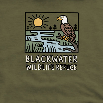 Blackwater National Wildlife Refuge Eagle Crewneck Sweatshirt Adventure and Outdoors Themed Sweatshirt