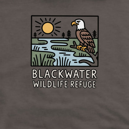 Blackwater National Wildlife Refuge Eagle Crewneck Sweatshirt Adventure and Outdoors Themed Sweatshirt