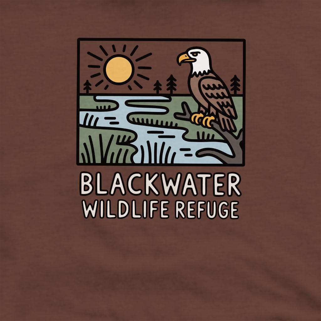 Blackwater National Wildlife Refuge Eagle Crewneck Sweatshirt Adventure and Outdoors Themed Sweatshirt