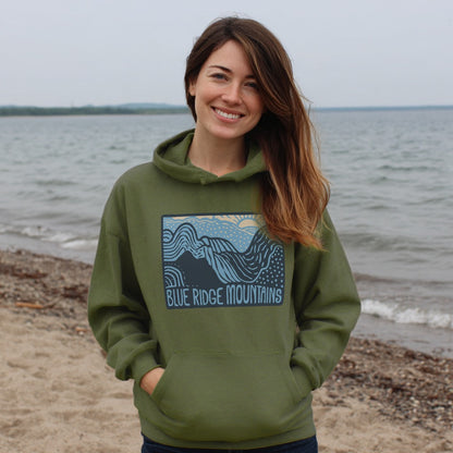 Blue Ridge Mountains Hoodie Adventure and Outdoors Themed Hoodie