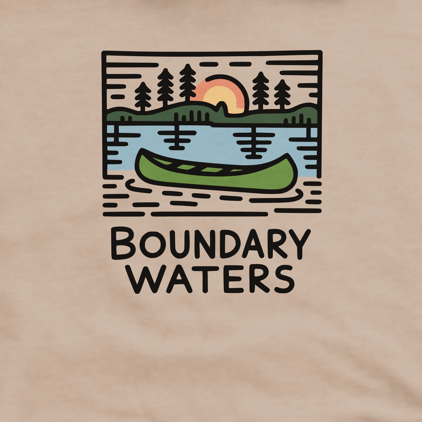 Boundary Waters Canoe Area Wilderness Crewneck Sweatshirt Adventure and Outdoors Themed Sweatshirt