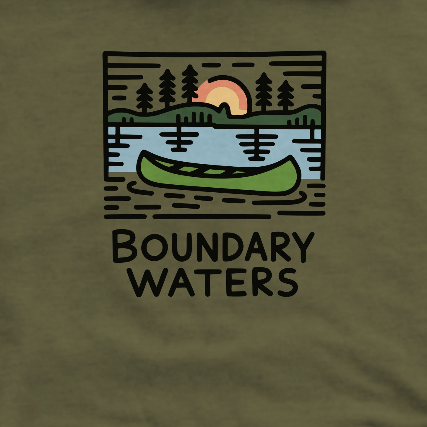 Boundary Waters Canoe Area Wilderness Crewneck Sweatshirt Adventure and Outdoors Themed Sweatshirt