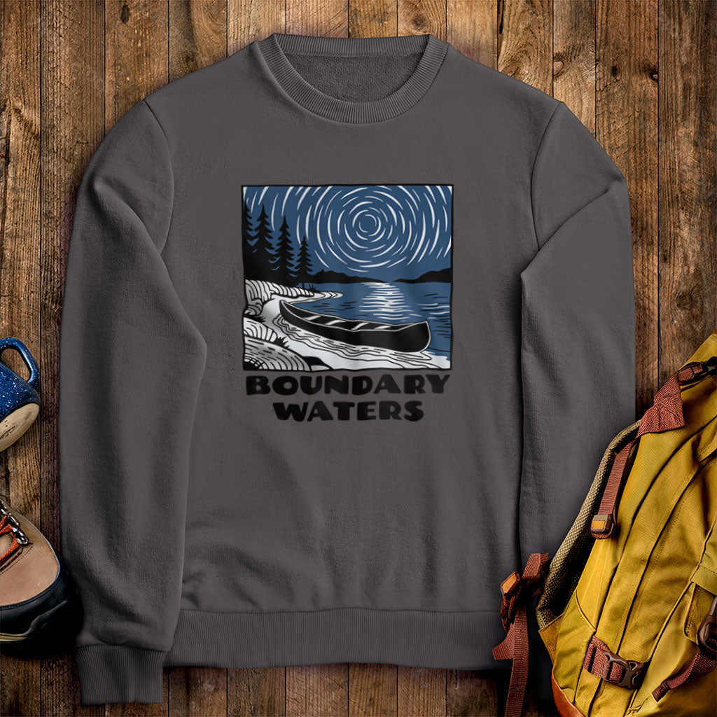Boundary Waters Canoe Area Wilderness at Night Crewneck Sweatshirt
