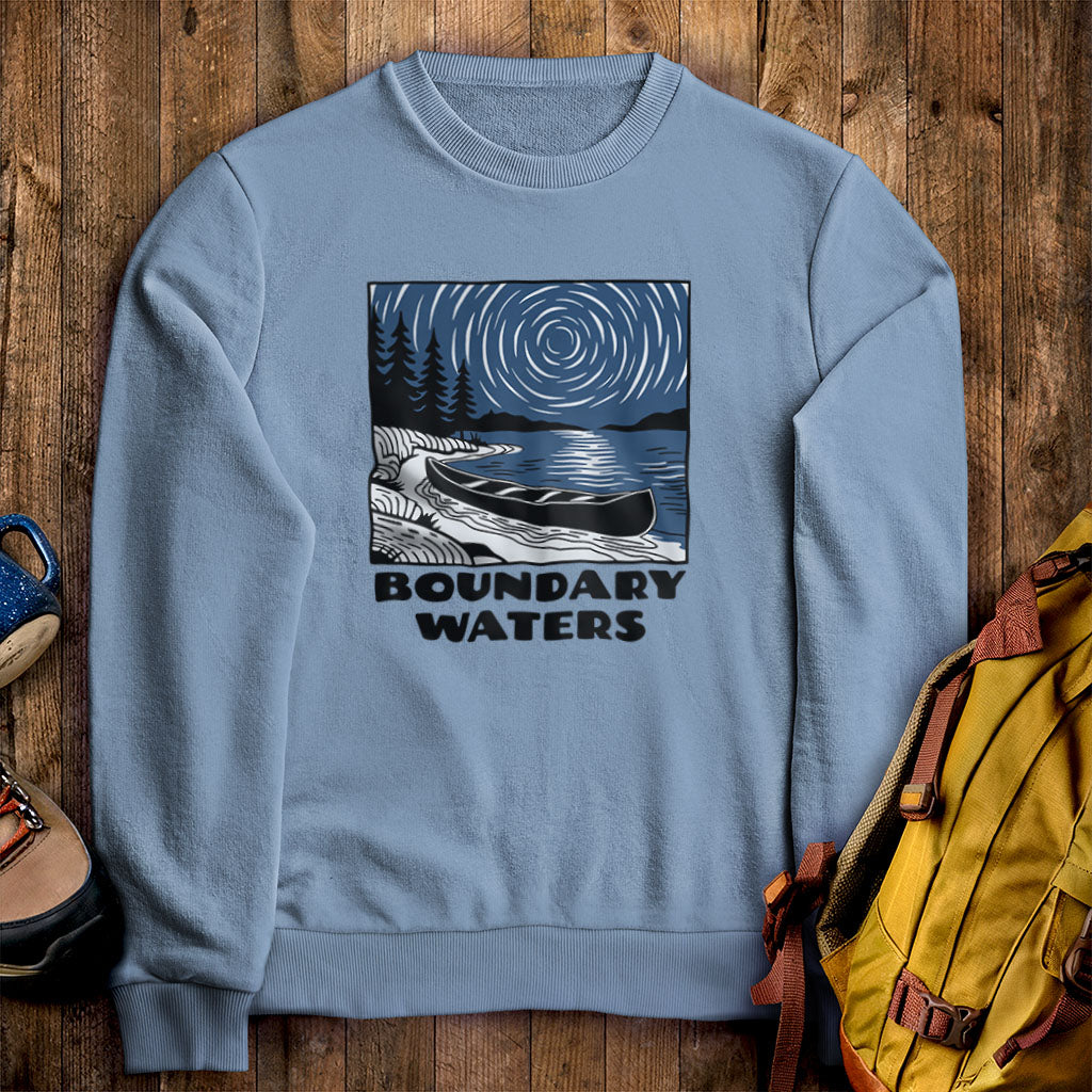 Boundary Waters Canoe Area Wilderness at Night Crewneck Sweatshirt