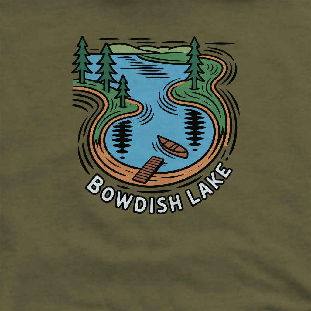 Bowdish Lake Crewneck Sweatshirt Adventure and Outdoors Themed Sweatshirt