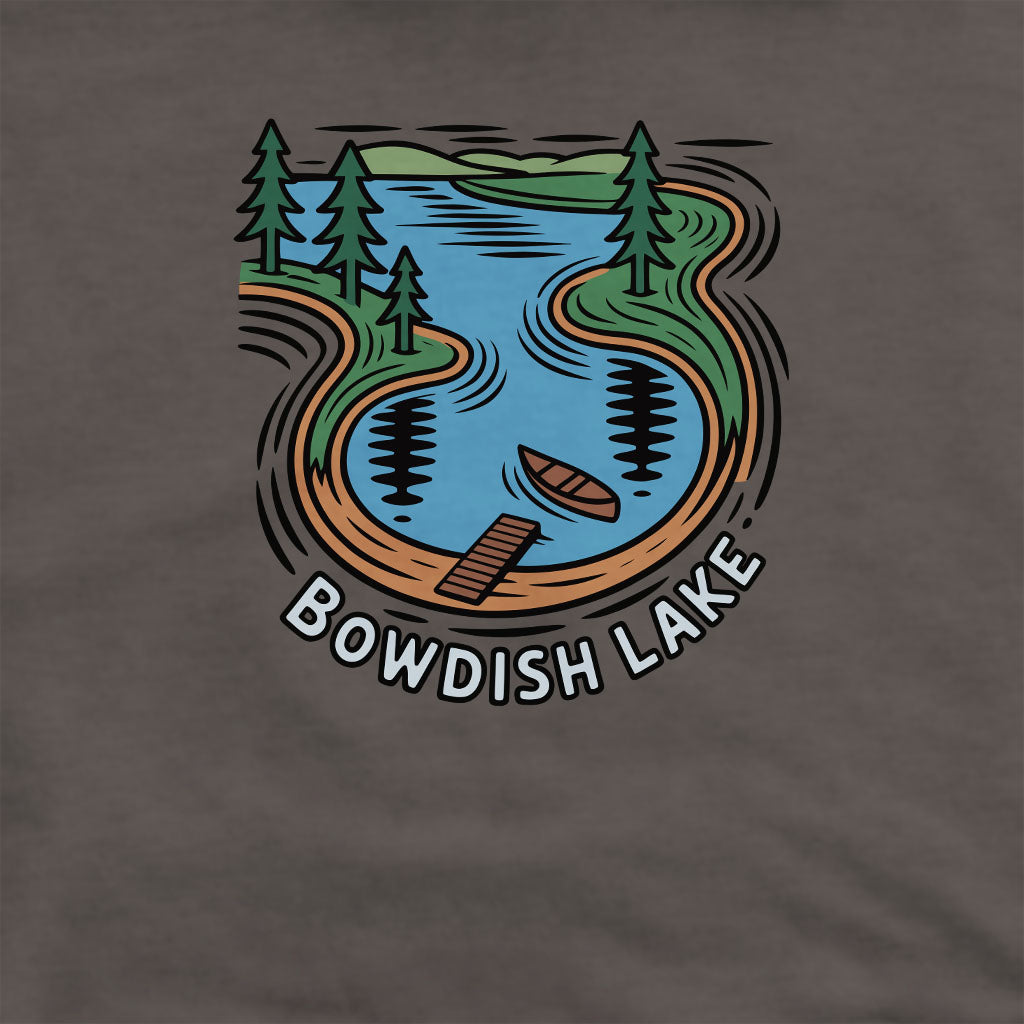 Bowdish Lake Crewneck Sweatshirt Adventure and Outdoors Themed Sweatshirt