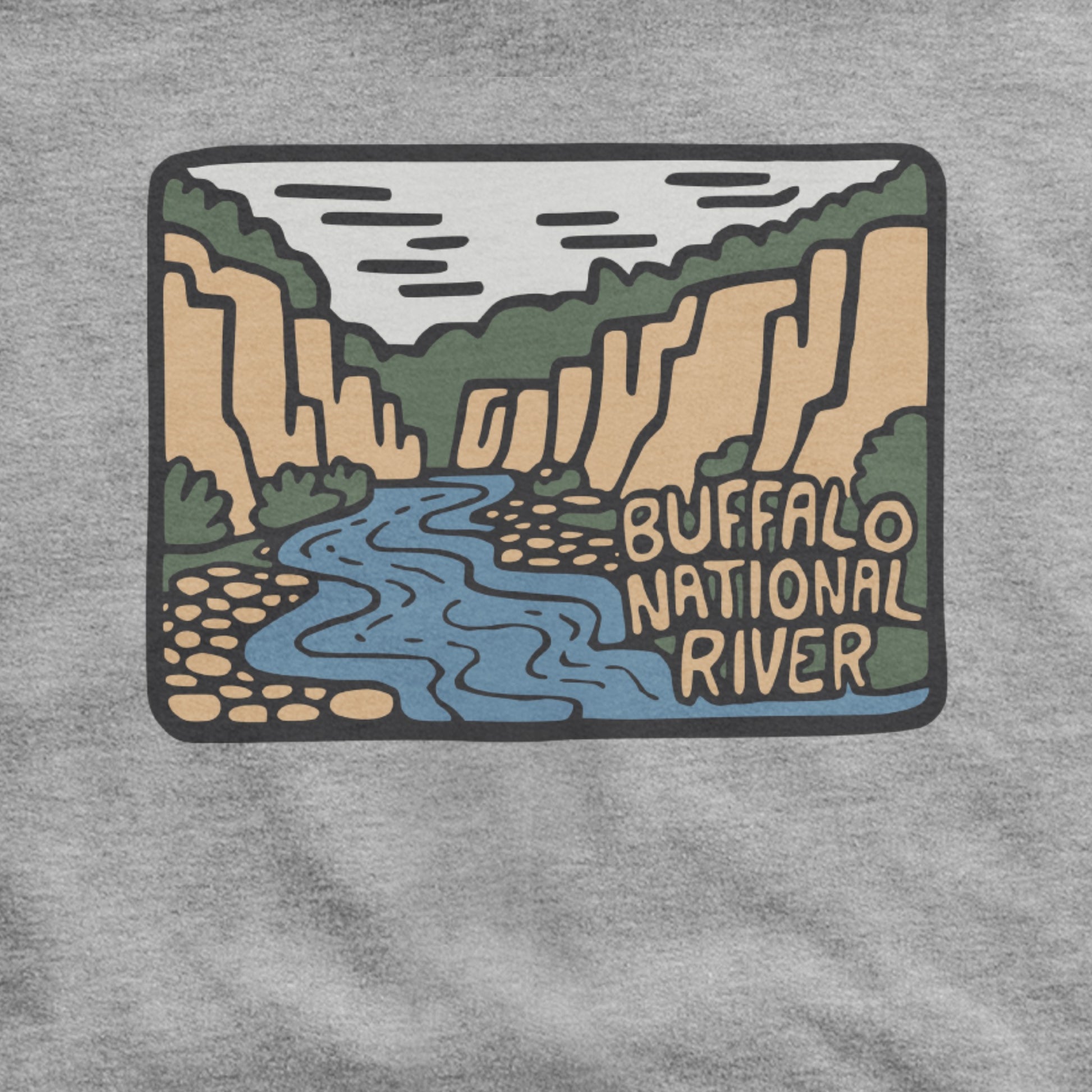 Buffalo National River Hoodie Adventure and Outdoors Themed Hoodie