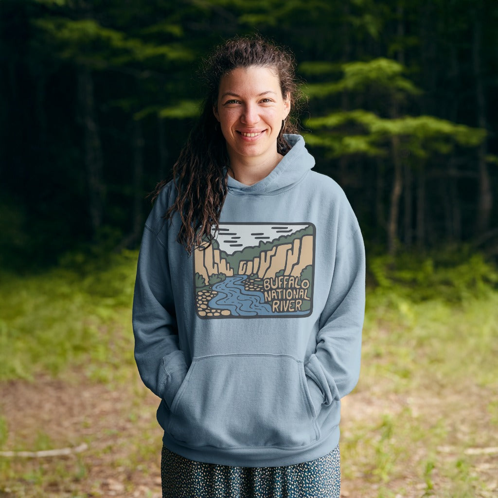 Buffalo National River Hoodie Adventure and Outdoors Themed Hoodie