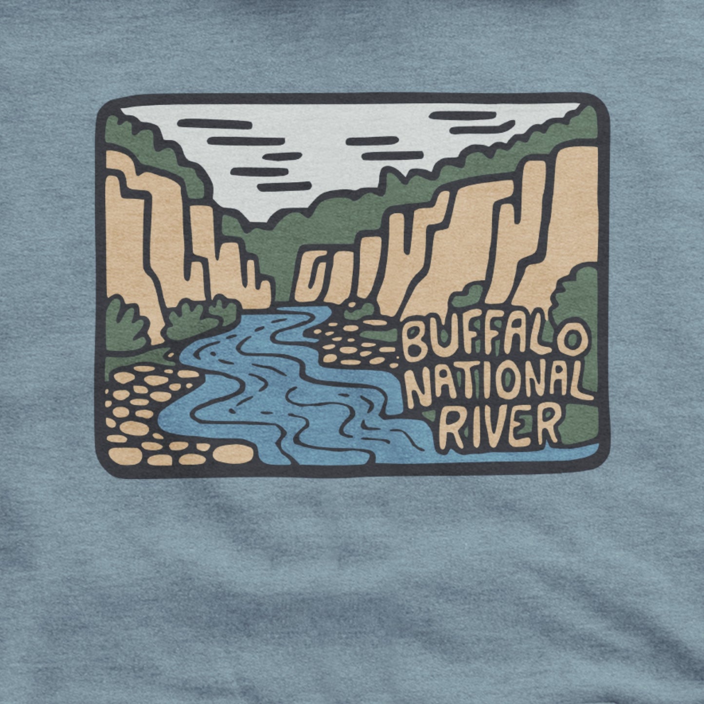 Buffalo National River Hoodie Adventure and Outdoors Themed Hoodie