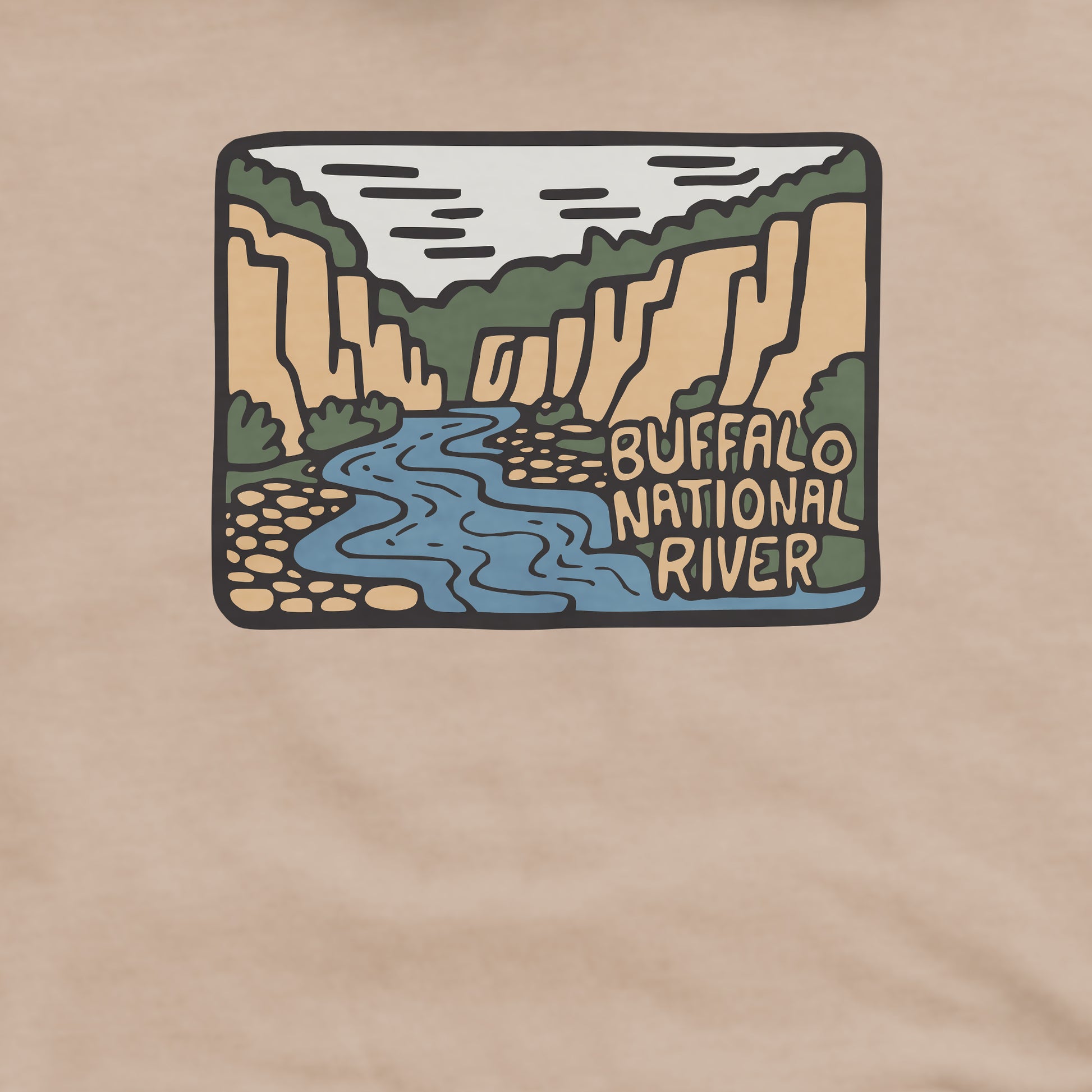 Buffalo National River Crewneck Sweatshirt Adventure and Outdoors Themed Sweatshirt