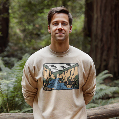 Buffalo National River Crewneck Sweatshirt Adventure and Outdoors Themed Sweatshirt