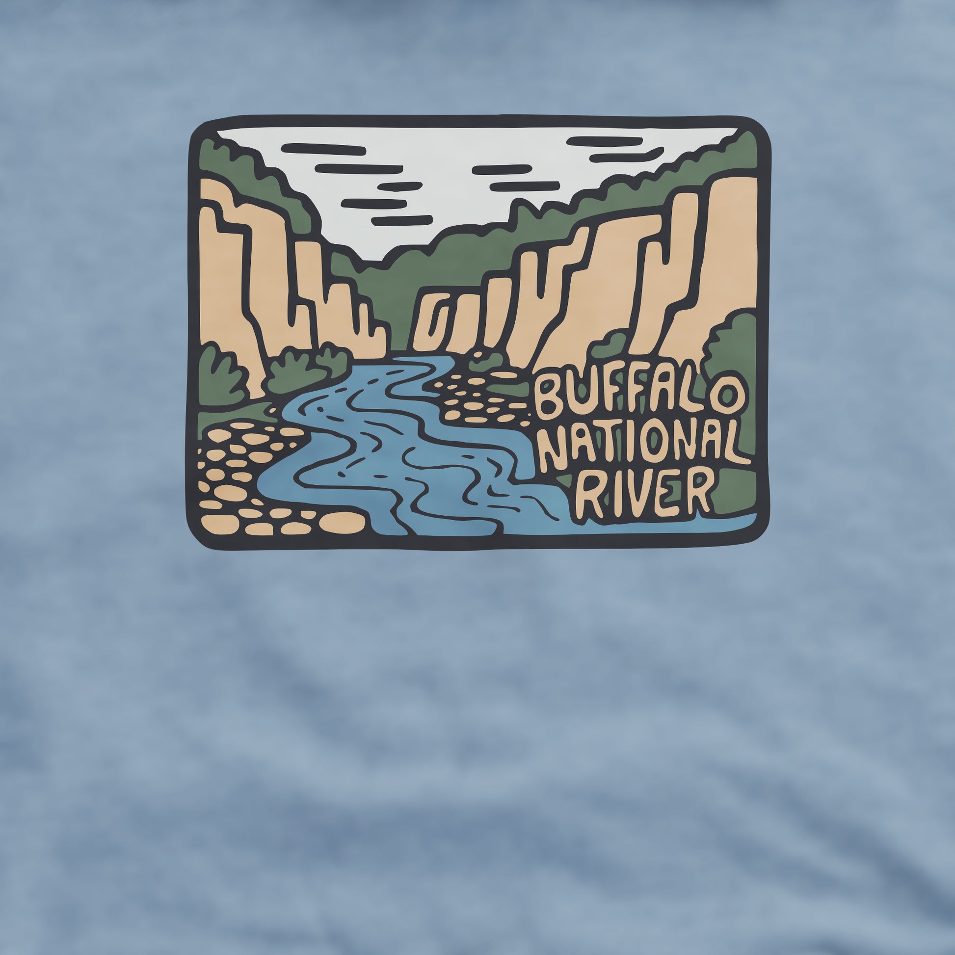 Buffalo National River Crewneck Sweatshirt Adventure and Outdoors Themed Sweatshirt