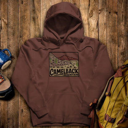 Camelback Mountain Hoodie Cocoa Adventure and Outdoors Themed Hoodie