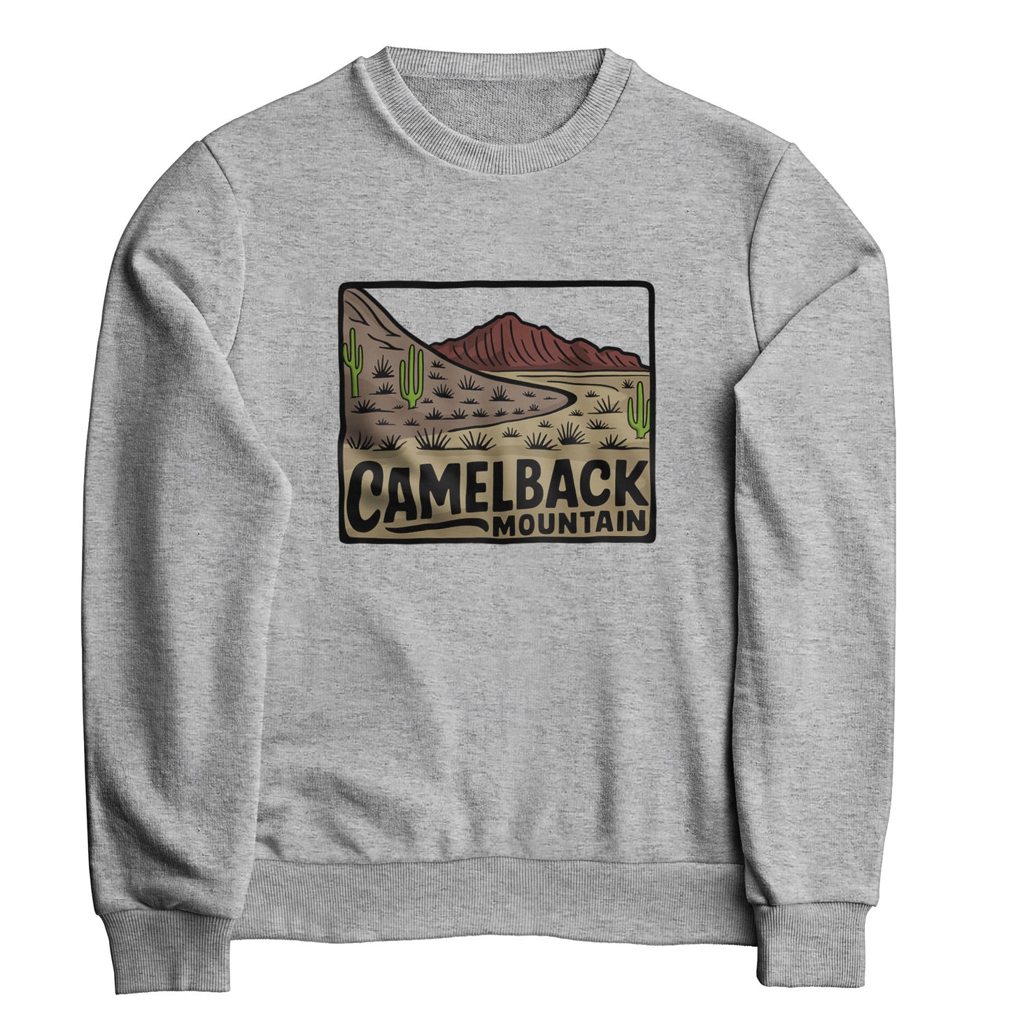 Camelback Mountain Crewneck Sweatshirt Adventure and Outdoors Themed Sweatshirt