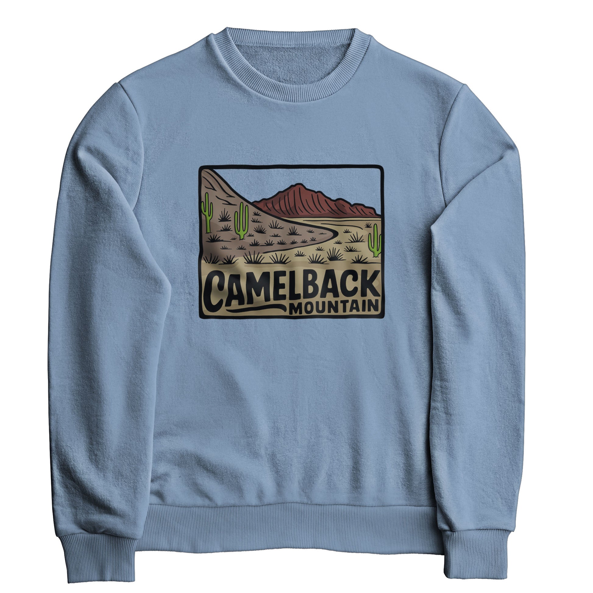 Camelback Mountain Crewneck Sweatshirt Adventure and Outdoors Themed Sweatshirt