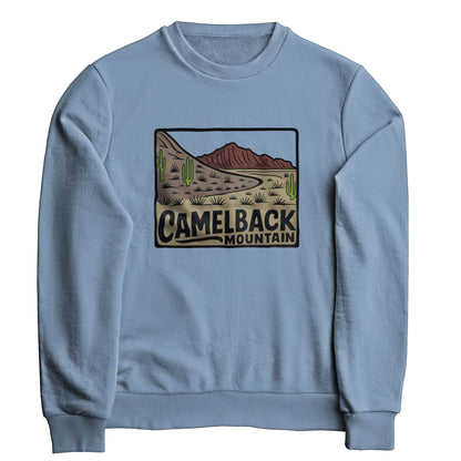 Camelback Mountain Crewneck Sweatshirt Adventure and Outdoors Themed Sweatshirt