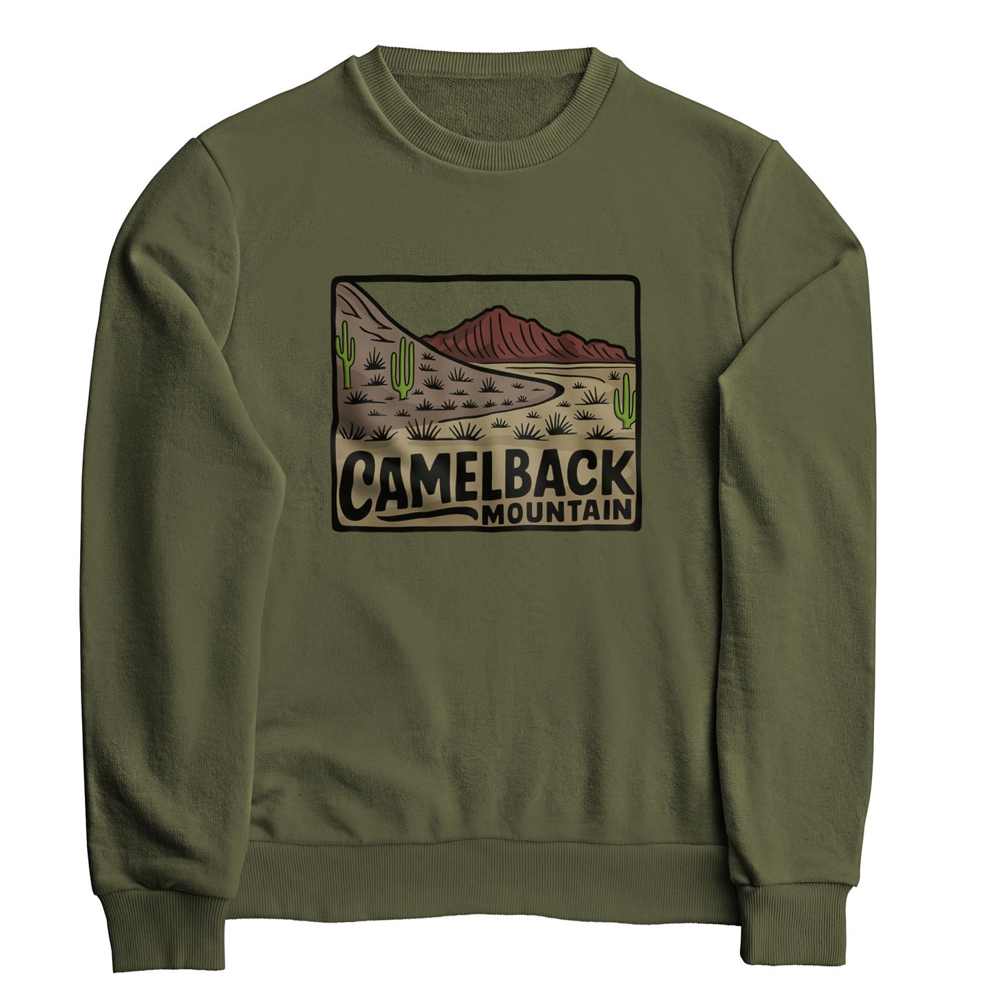 Camelback Mountain Crewneck Sweatshirt Adventure and Outdoors Themed Sweatshirt